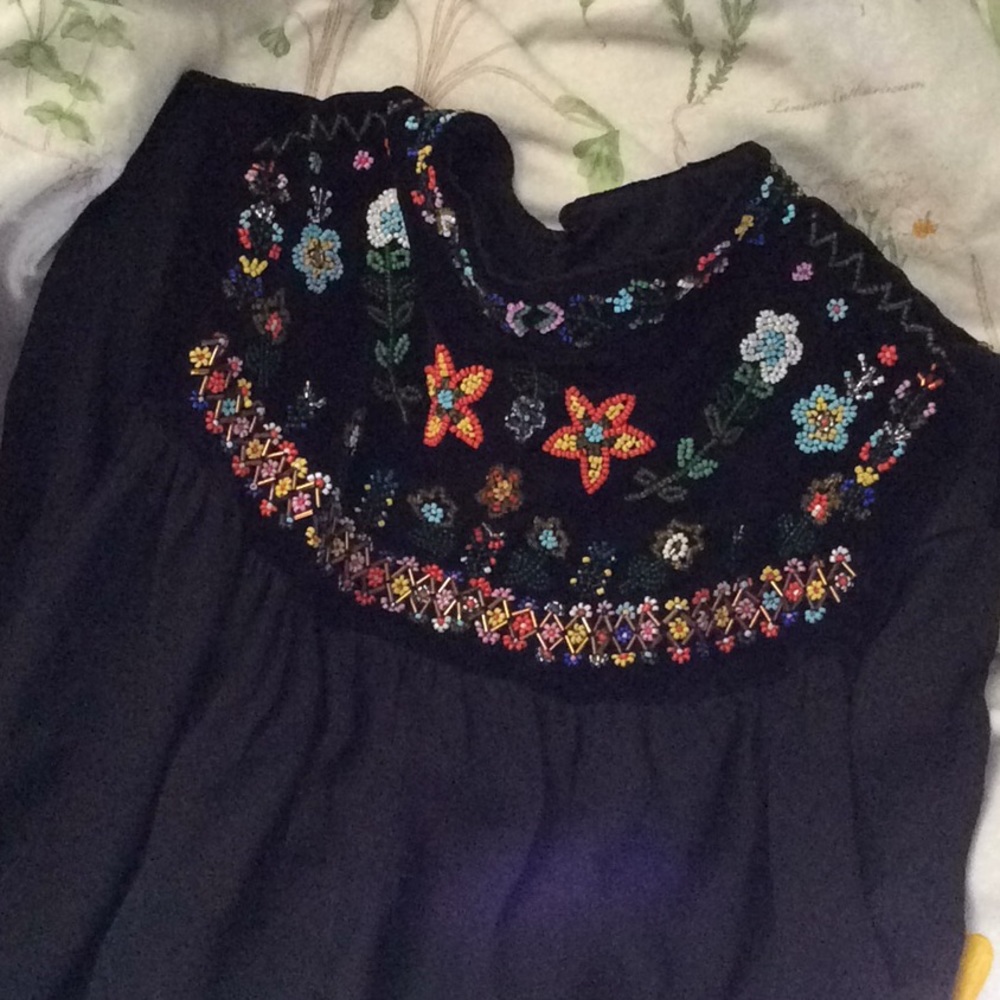 Black beaded nasty gal dress